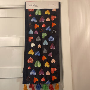 Nicole Miller Valentines Day Heart Print Pride Love Joy Table Runner 16”x72”